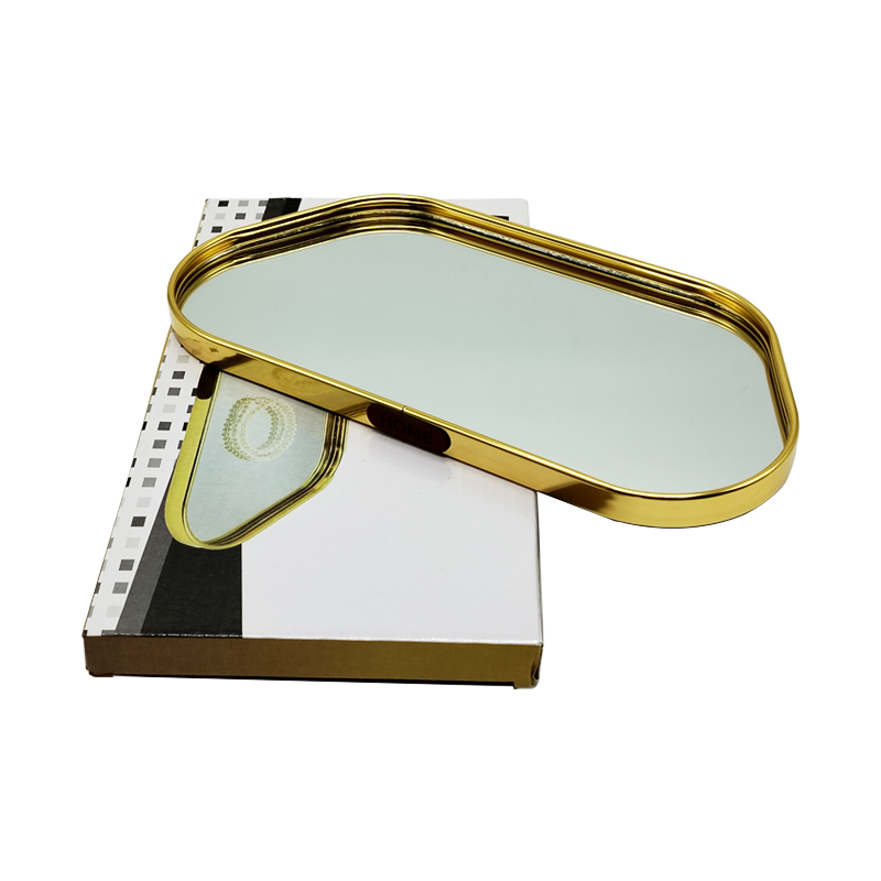 PLATEAU DECO METAL FORME NUAGE 30X15 CM MODELE OR