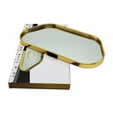 PLATEAU DECO METAL FORME NUAGE 35X18 CM MODELE OR