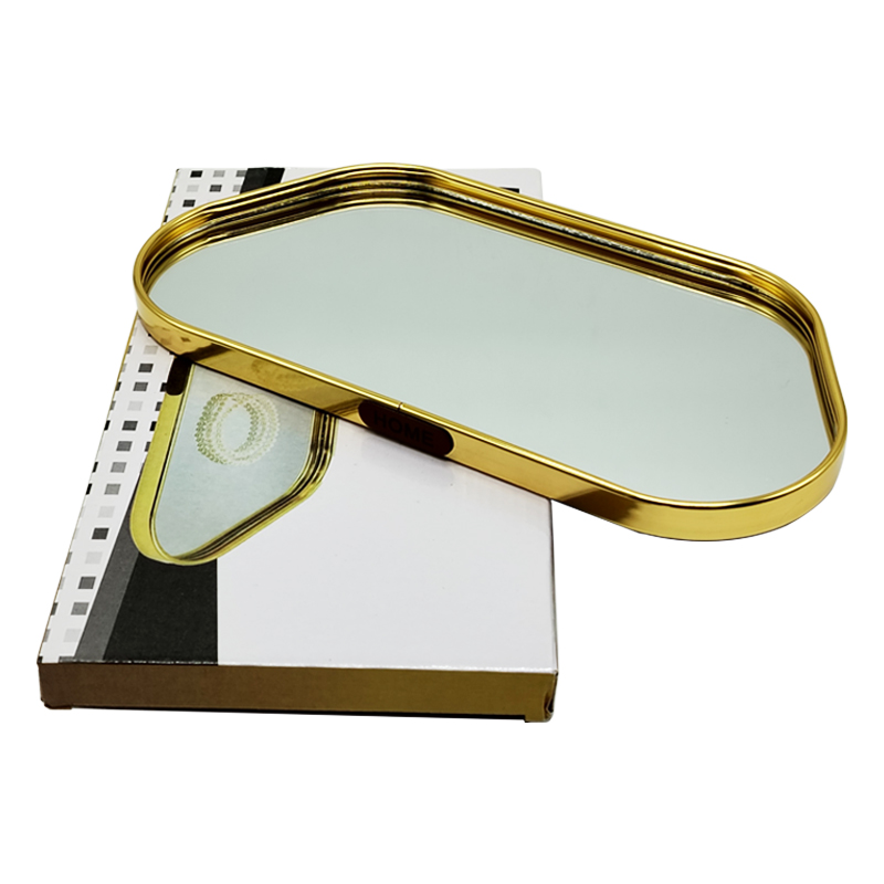 PLATEAU DECO METAL FORME NUAGE 40X21 CM MODELE OR