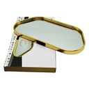 PLATEAU DECO METAL FORME NUAGE 40X21 CM MODELE OR