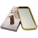 PLATEAU DECO METAL FORME RECTANGULAIRE 40X20 CM MODELE OR