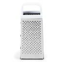 RAPE INOX 21X8 CM 4 FACES COULEUR POIGNEE BLANC