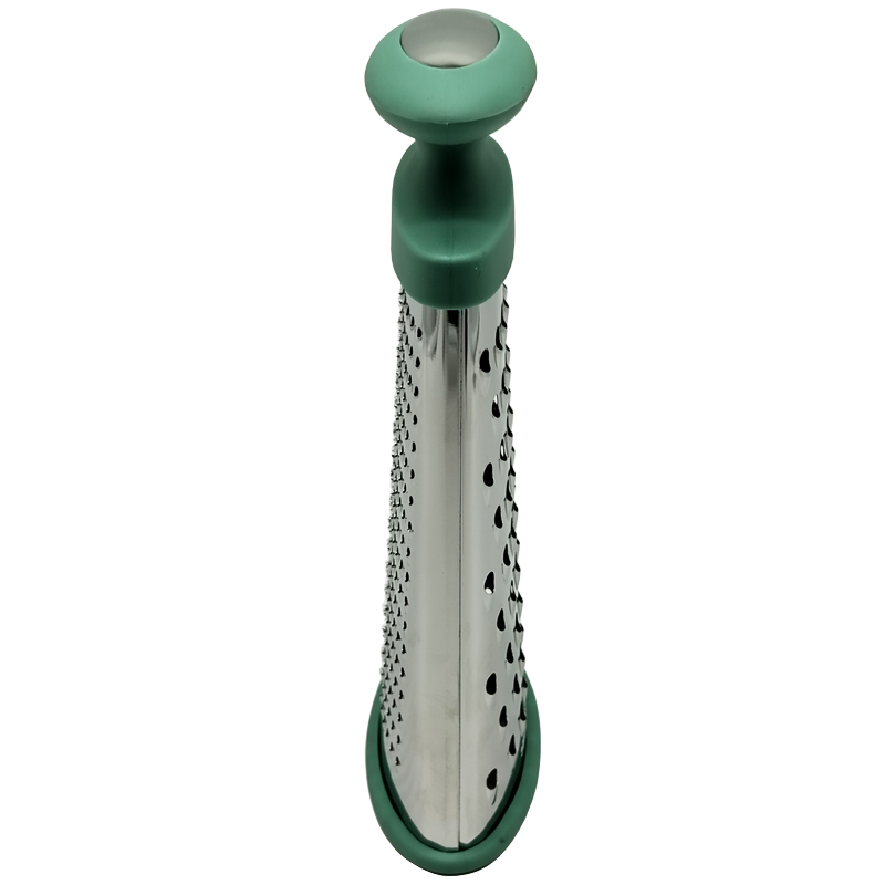RAPE INOX 24X11X6 CM 6 FACES COULEUR POIGNEE VERT
