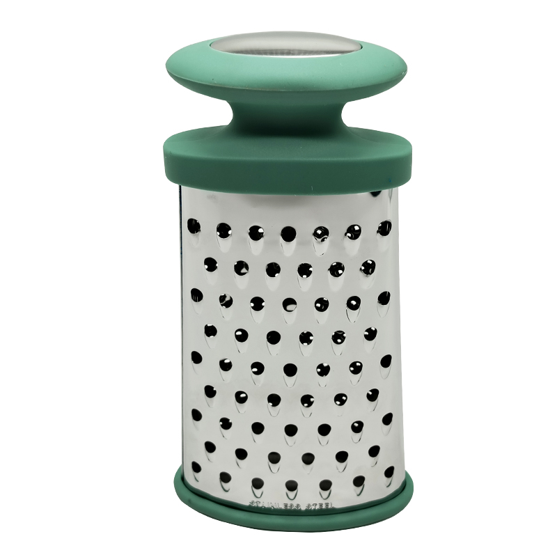 RAPE INOX 24X11X6 CM 6 FACES COULEUR POIGNEE VERT