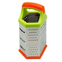 RAPE INOX 22X14 CM 6 FACES COULEUR POIGNEE VERT/ORANGE