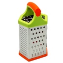 RAPE INOX 22X14 CM 6 FACES COULEUR POIGNEE VERT/ORANGE