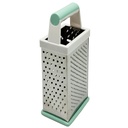 RAPE INOX 24.5X10.5 CM 4 FACES COULEUR POIGNEE VERT/BLANC