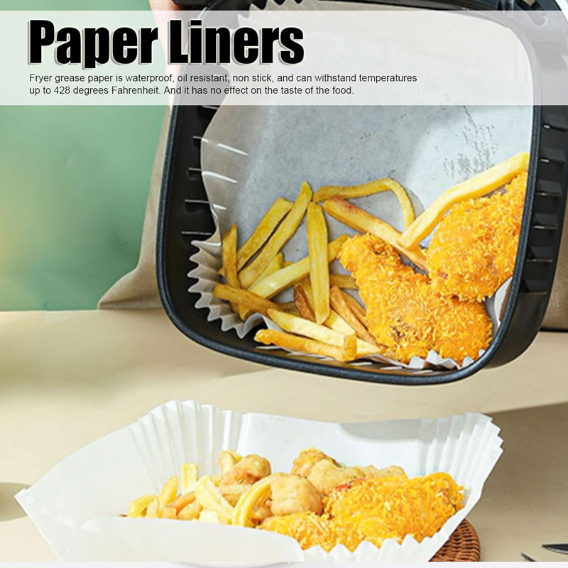 PAPIER AIR FRYER 20X20X4 CM COULEUR BLANC