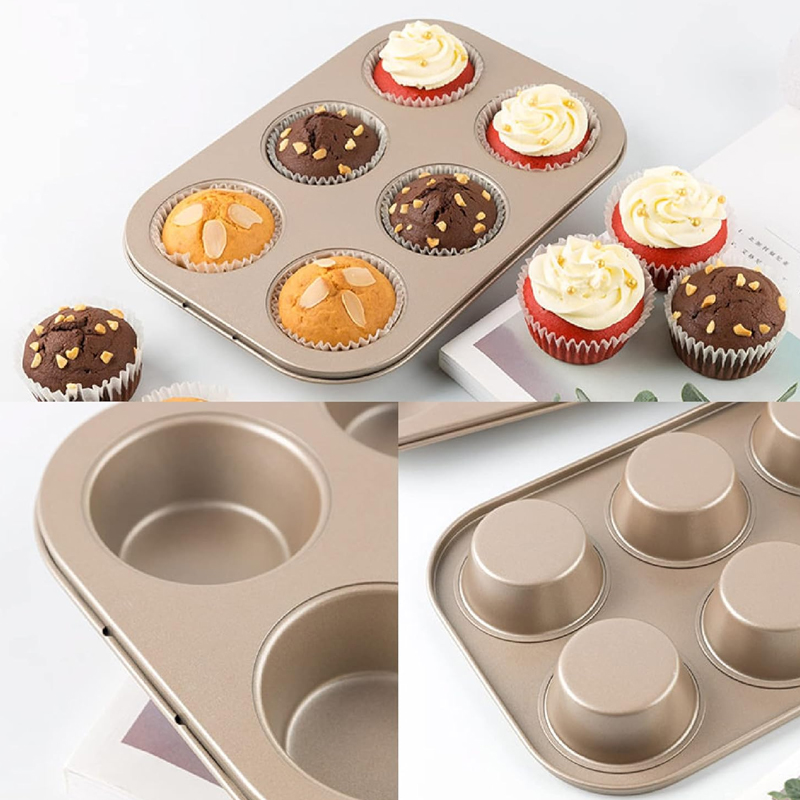 SET 3 PIECES MOULE A CUISSON COULEUR OR