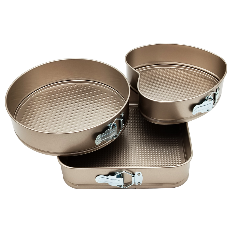 SET 3 MOULES 27X27 / 20X23 /26 CM COULEUR OR