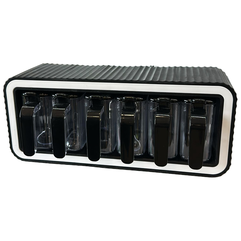 SET EPICE 6 PIECES 33X14X14 CM MIX COULEUR GRIS / NOIR