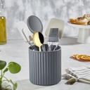 PORTE COUVERTS PLASTIQUE 12X13 CM COULEUR MIX BLANC/NOIRE/BEIGE/GRIS