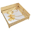 PORTE PAPIER DECO METAL 18X18X5 CM MODELE OR