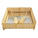 PORTE PAPIER DECO METAL 18X18X5 CM MODELE OR