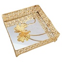 PORTE PAPIER DECO METAL 18X18X5 CM MODELE OR