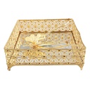 PORTE PAPIER DECO METAL 18X18X5 CM MODELE OR