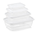 SET 4 BOITES CONSERVATION ALIMENTAIRE 300ML/600ML/1200ML/2000 ML MIX ROSE/BLANC/BLEU