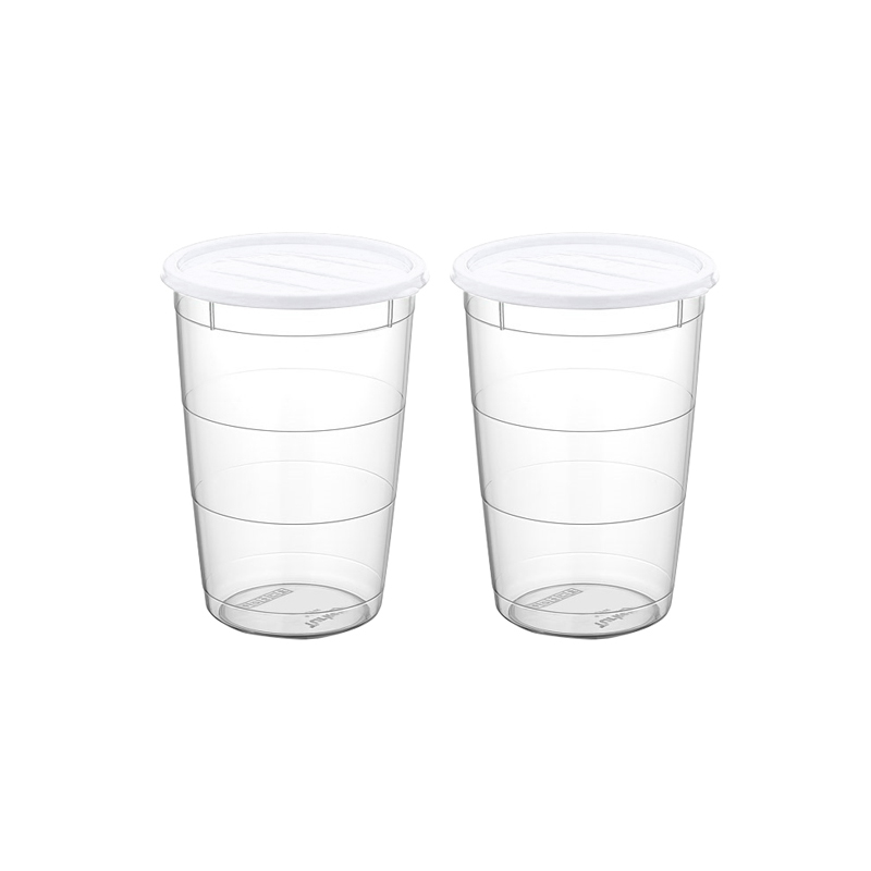 SET 2 BOITES CONSERVATION ALIMENTAIRE 800 ML MIX ROSE/BLANC/BLEU
