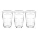 SET 3 BOITES CONSERVATION ALIMENTAIRE 800 ML MIX ROSE/BLANC/BLEU