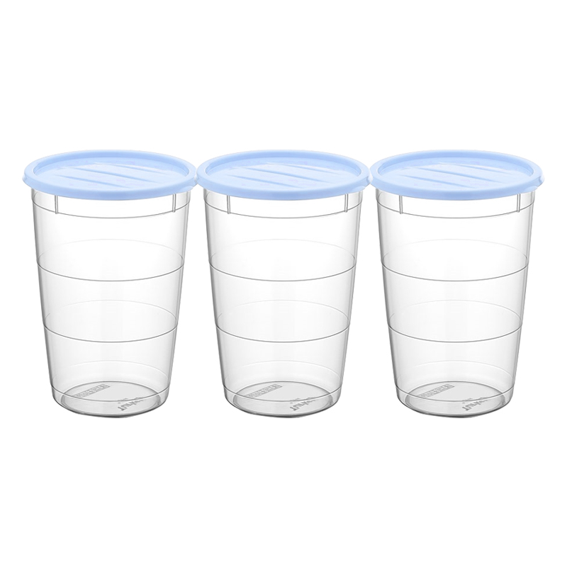 SET 3 BOITES CONSERVATION ALIMENTAIRE 800 ML MIX ROSE/BLANC/BLEU
