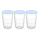 SET 3 BOITES CONSERVATION ALIMENTAIRE 800 ML MIX ROSE/BLANC/BLEU