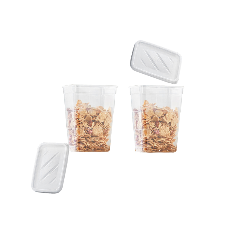 SET 2 BOITES CONSERVATION ALIMENTAIRE 800 ML MIX ROSE/BLANC/BLEU