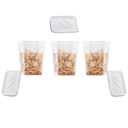 SET 3 BOITES CONSERVATION ALIMENTAIRE 800 ML MIX ROSE/BLANC/BLEU