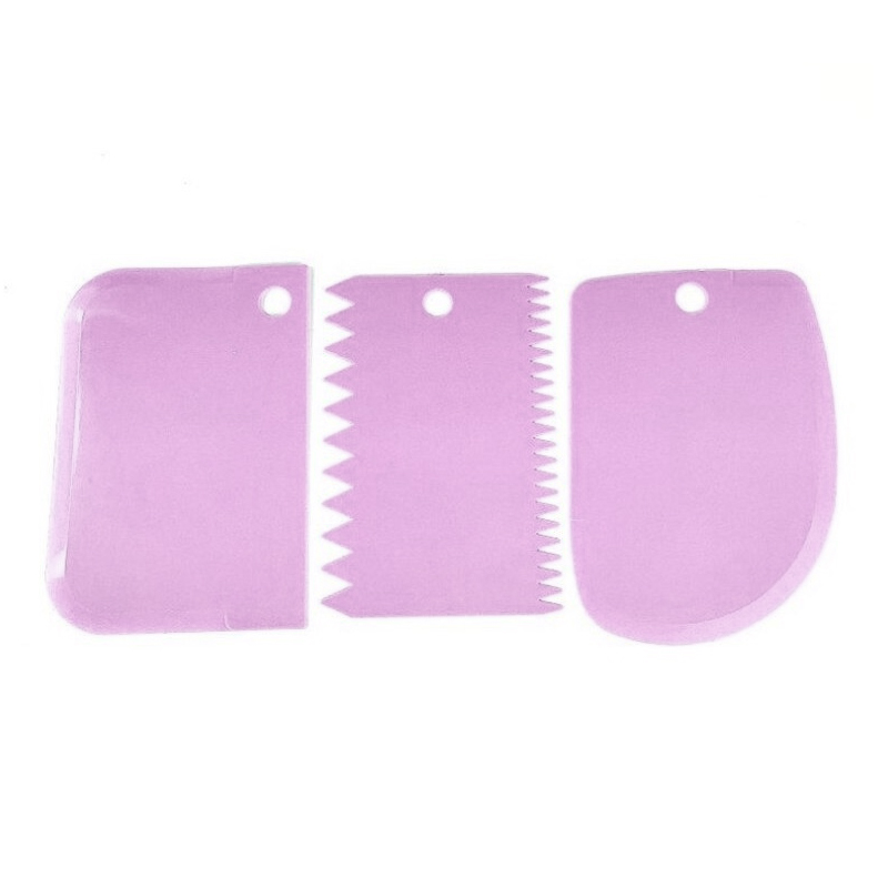 Coupe pâte 3 pièces 12x9 cm mix couleur Rose / Bleu