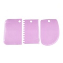 Coupe pâte 3 pièces 12x9 cm mix couleur Rose / Bleu