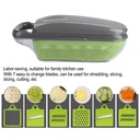 Coupe Légumes Multi-fonctions, lames inox, 33x11x12 cm couleur Gris