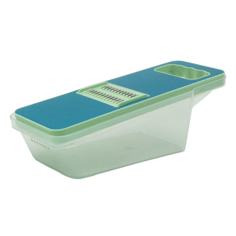Coupe Légumes Multi-fonctions, lame inox, 29x12x8 cm couleur Vert