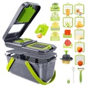 Coupe Légumes Multi-fonctions, lame inox, 26x14x13 cm couleur Gris