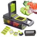 Coupe Légumes Multi-fonctions, lame inox, 33x10x12 cm couleur Gris