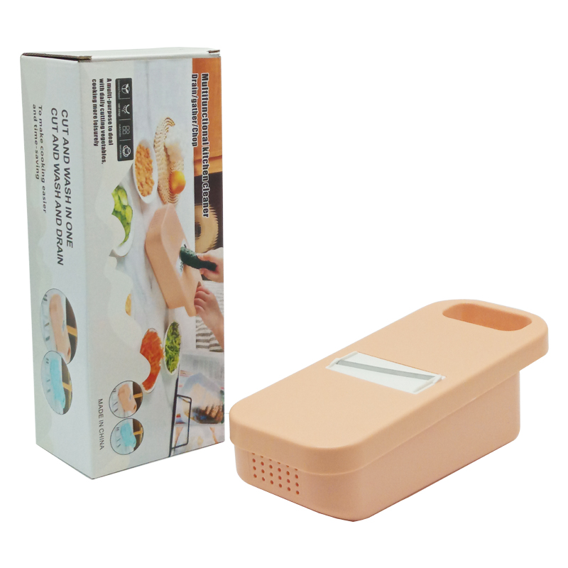 Coupe Légumes Multi-fonctions, lame inox, 30x11x8 cm couleur Orange
