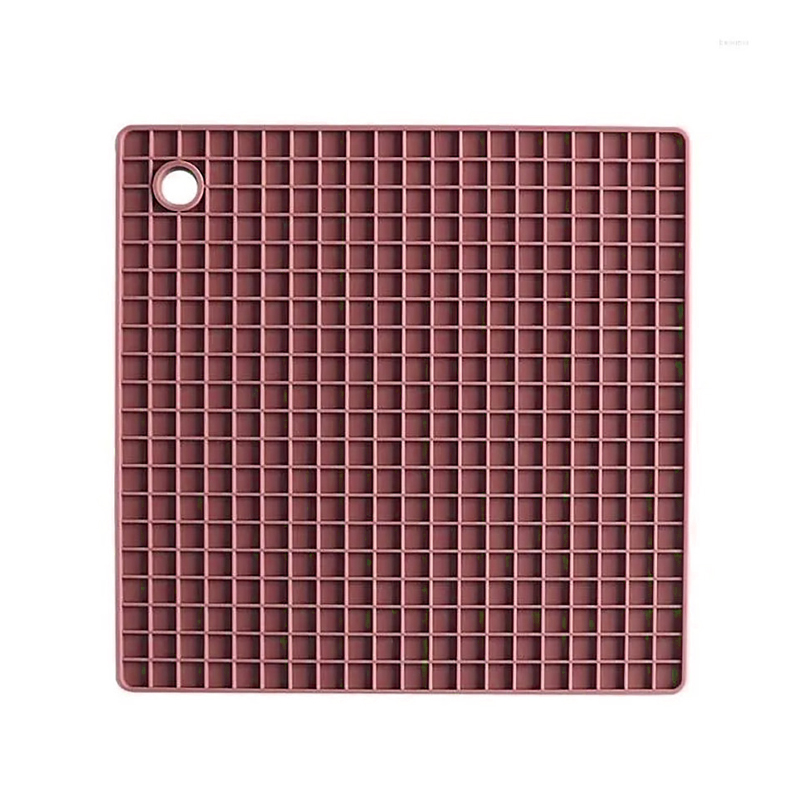Sous Plat en silicone 17x17 cm mix couleur Rouge / Gris / Violet