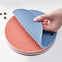 Sous Plat en silicone 18 cm mix couleur Rose / Bleu / Gris / Vert