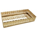 PLATEAU DECO METAL RECTANGULAIRE 26X13 CM MODELE OR