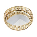 PLATEAU DECO METAL ROND 20 CM MODELE OR