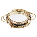 SET 2 PLATEAUX DECO METAL 20 CM &amp; 25 CM