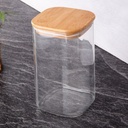 POT VERRE BOROSILICATE COUVERCLE BAMBOO 28X10 CM