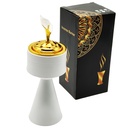 BRULEUR ENCENT METAL 22X7 CM MODELE BLANC-OR
