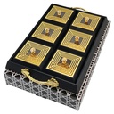 Set Déco 6 compartiments 41x27 cm modèle noir matière plastique