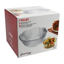 SET SALADIER + 6 BOLS VERRE (1X23 CM + 6X13 CM)
