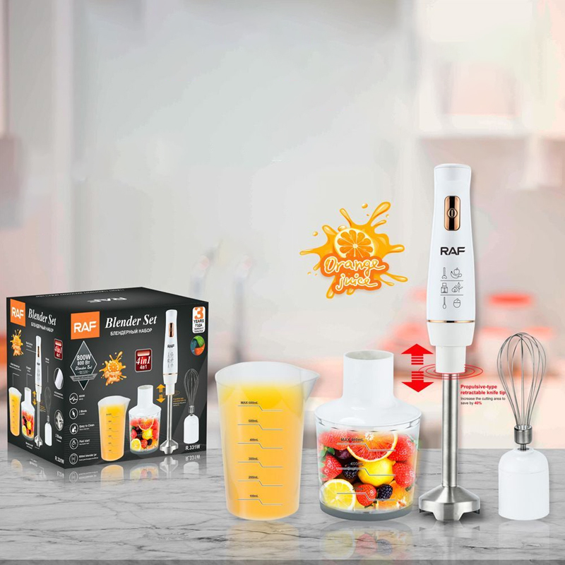 Set 5 pièces batteur électrique 600 ml 300 W Couleur Blanc