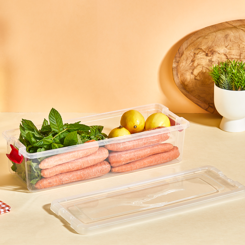BOITE ALIMENTAIRE PLASTIQUE LONG FORMAT 3.4 LITRES (37x14.5x9.5 cm) TRANSPARENT