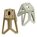 TABOURET PLIABLE PLASTIQUE 29X20X40 CM COULEURS MIX BLANC / MARRON