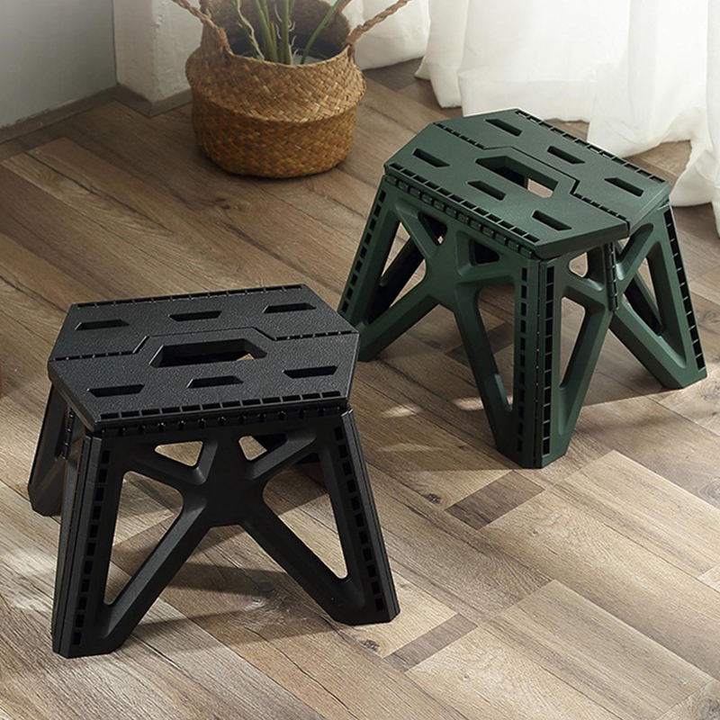 TABOURET PLIABLE PLASTIQUE 28X20X24 CM COULEURS MIX NOIR / VERT / MARRON
