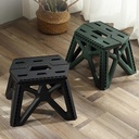 TABOURET PLIABLE PLASTIQUE 28X20X24 CM COULEURS MIX NOIR / VERT / MARRON