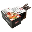 SET 3 POELES 28 / 24 / 20 CM COULEURS MIX GRIS / MARRON