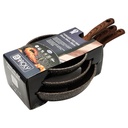 SET 3 POELES 28 / 24 / 20 CM COULEURS MIX NOIR / MARRON